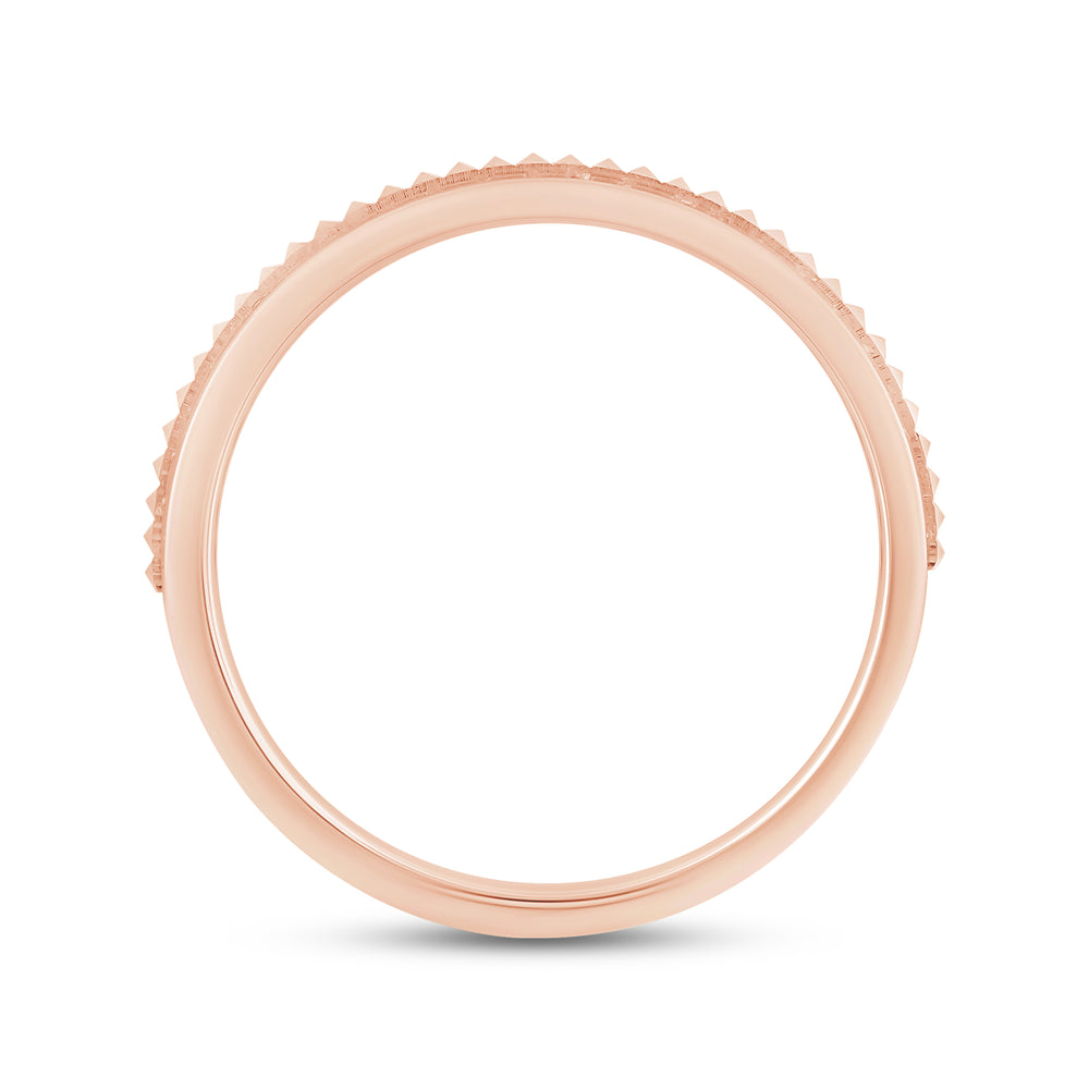 Layered Diamond Pyramid Ring with 18KT Rose Gold / Lab / 1/3 Cut Diamond in 14KT Rose Gold / Lab / 1/3 view 4
