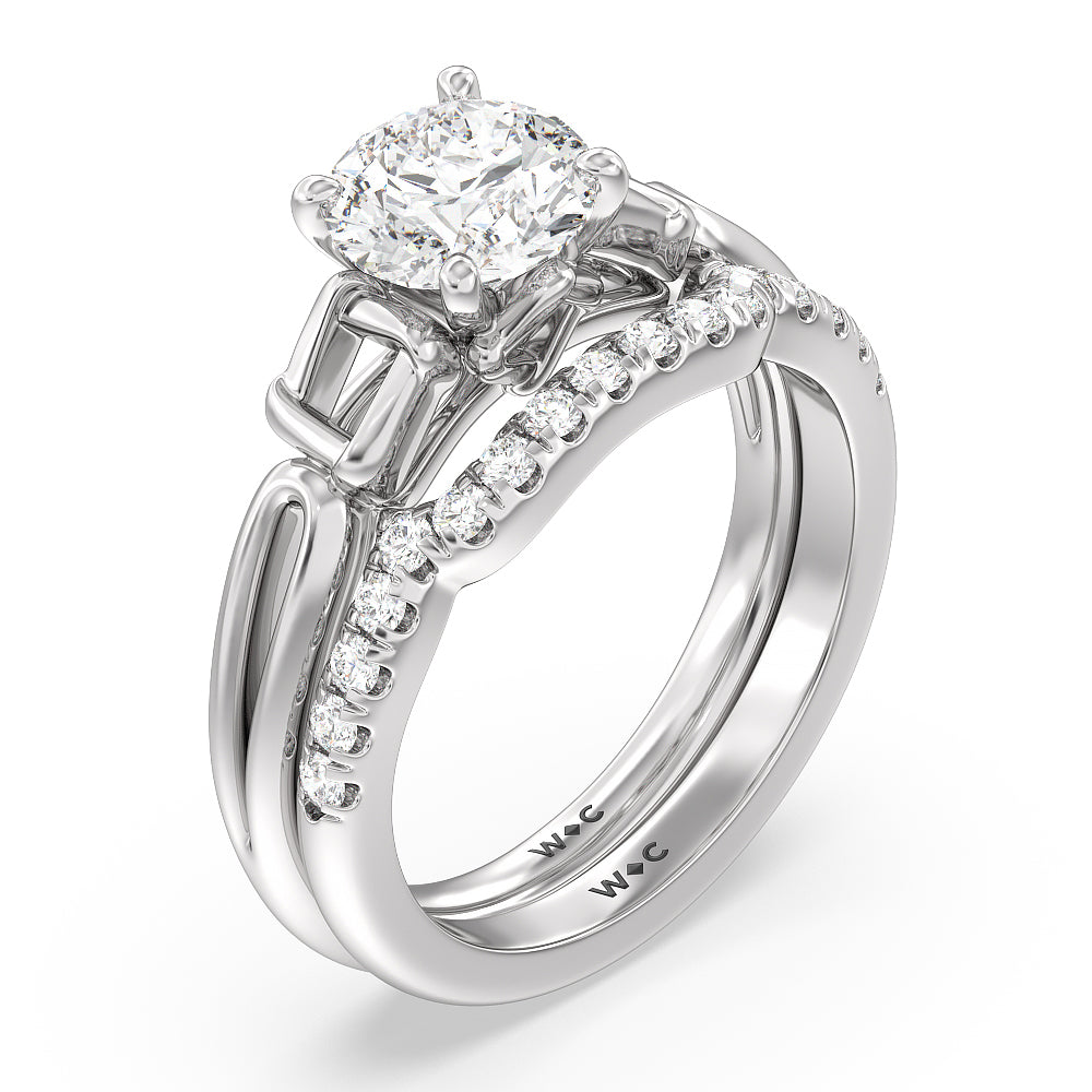 Emerald Cut Vintage Celtic Square Knot Engagement Ring with Lab Grown Diamond in 14KT Rose Gold view 4
