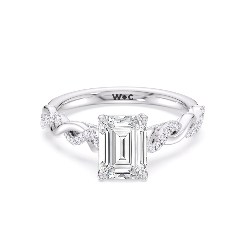 Glamour Twisted Diamond Engagement Ring
