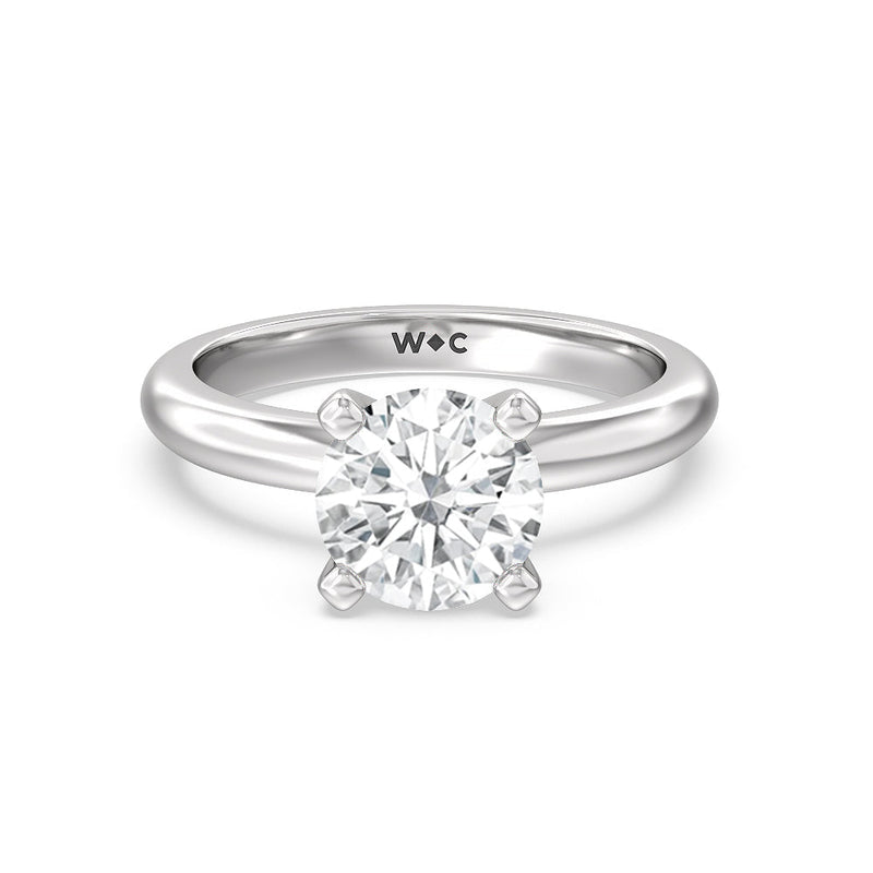 Classic Four Prong Solitaire Lab Diamond Engagement Ring