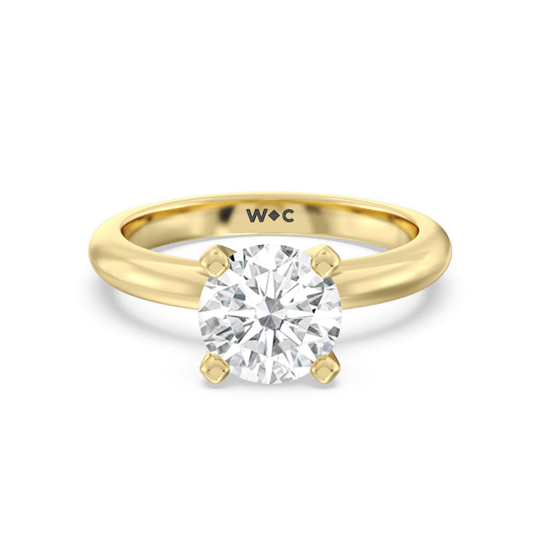 Classic Four Prong Solitaire Lab Diamond Engagement Ring