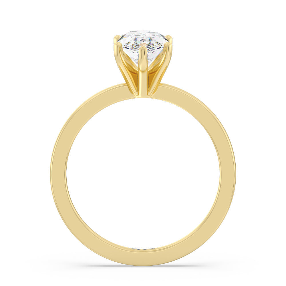 2.08ct Marquise Fine Petite Solitaire Diamond Engagement Ring with 2 1/20 Cut Diamond in 14KT Marquise view 2
