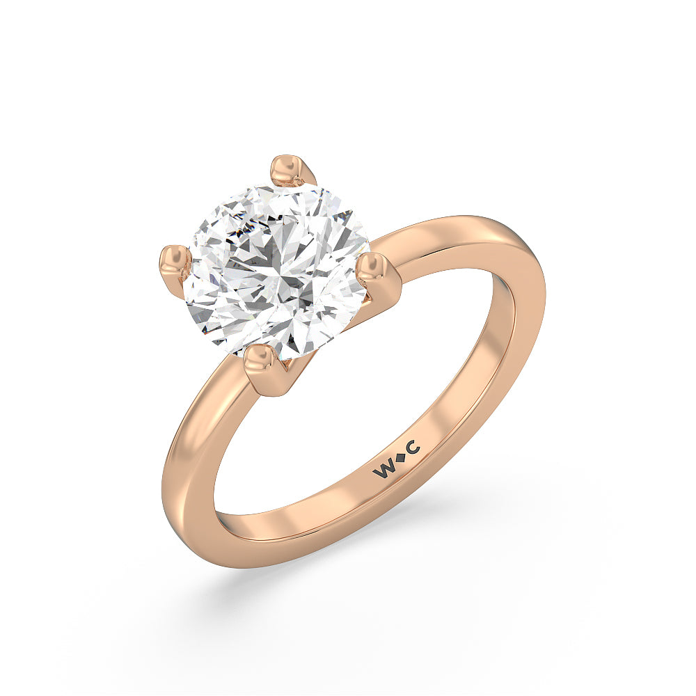 petite solitaire lab diamond engagement ring