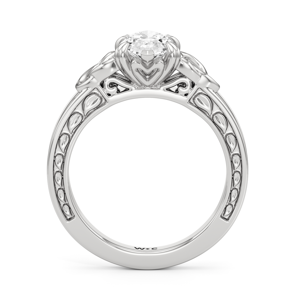 Marquise Cut The Seraphine Celtic Ring with Lab Grown Diamond in 14KT Platinum view 3
