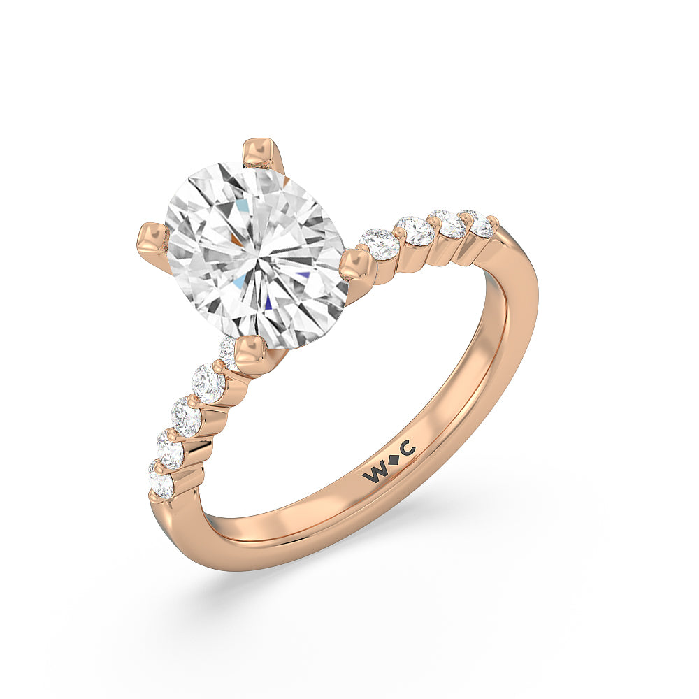 Bezeled Rring Under Bezeled Accent Diamond Engagement Ring – With Clarity