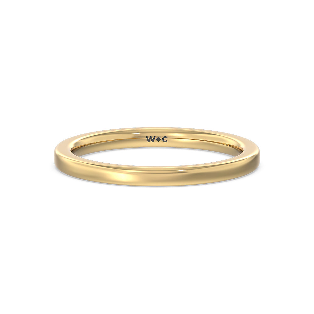 Petite Matching Wedding Band Size 6.5 with 14KT Yellow Gold Cut Diamond in 14KT Yellow Gold view 1
