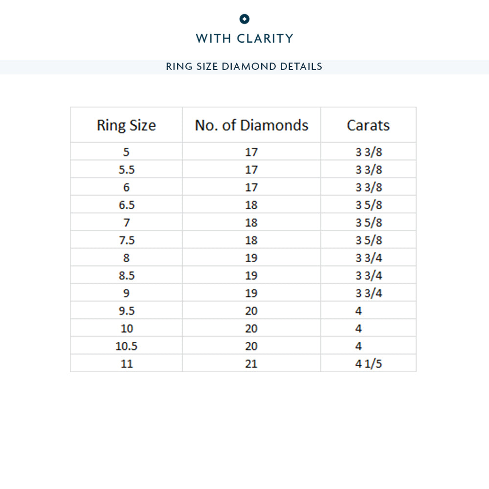 Cable Diamond Eternity Ring (F/G SI+) with Platinum / Natural / 3 5/8 Cut Diamond in 14KT Platinum / Natural / 3 5/8 view 4
