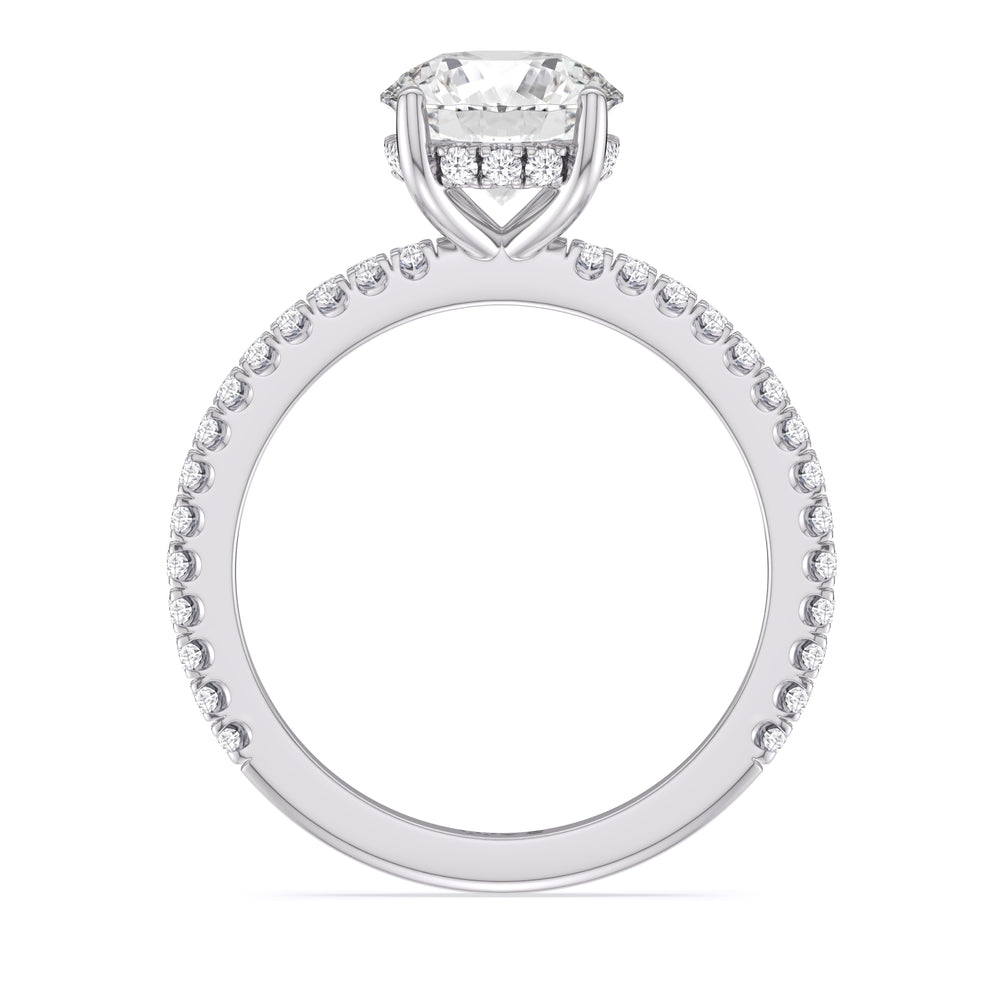 Classic Hidden Halo Engagement Ring