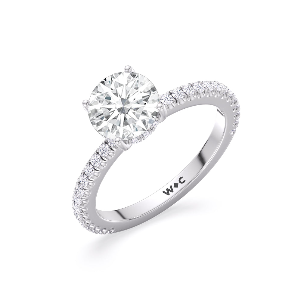 Classic Hidden Halo Engagement Ring