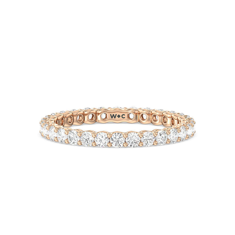 Shared Prong Wave Lab Diamond Eternity Ring (F/G SI+)
