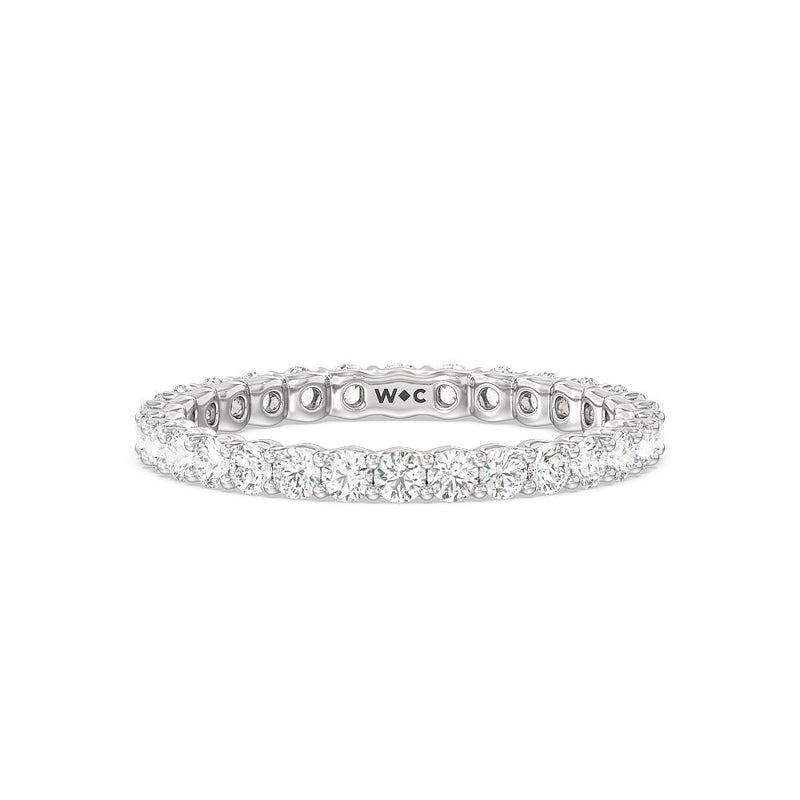Shared Prong Wave Lab Diamond Eternity Ring (E+ VS+)