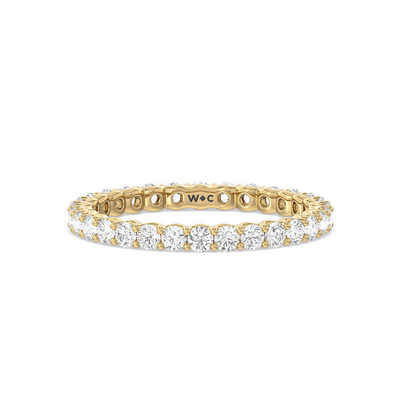 Shared Prong Wave Lab Diamond Eternity Ring (F/G SI+)
