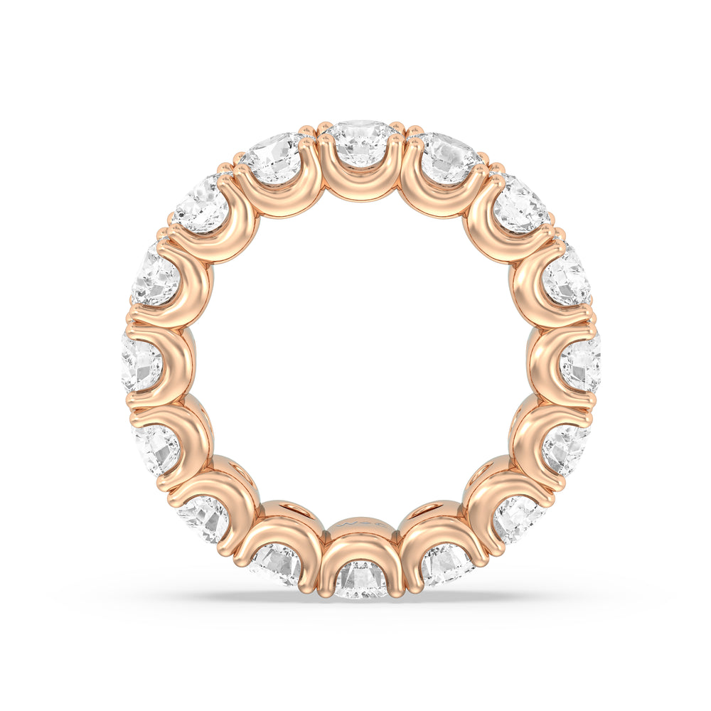 Shared Prong Wave Lab Diamond Eternity Ring (F/G SI+) with 18KT Rose Gold / Natural / 5 1/4 Cut Diamond in 14KT Rose Gold / Natural / 5 1/4 view 2
