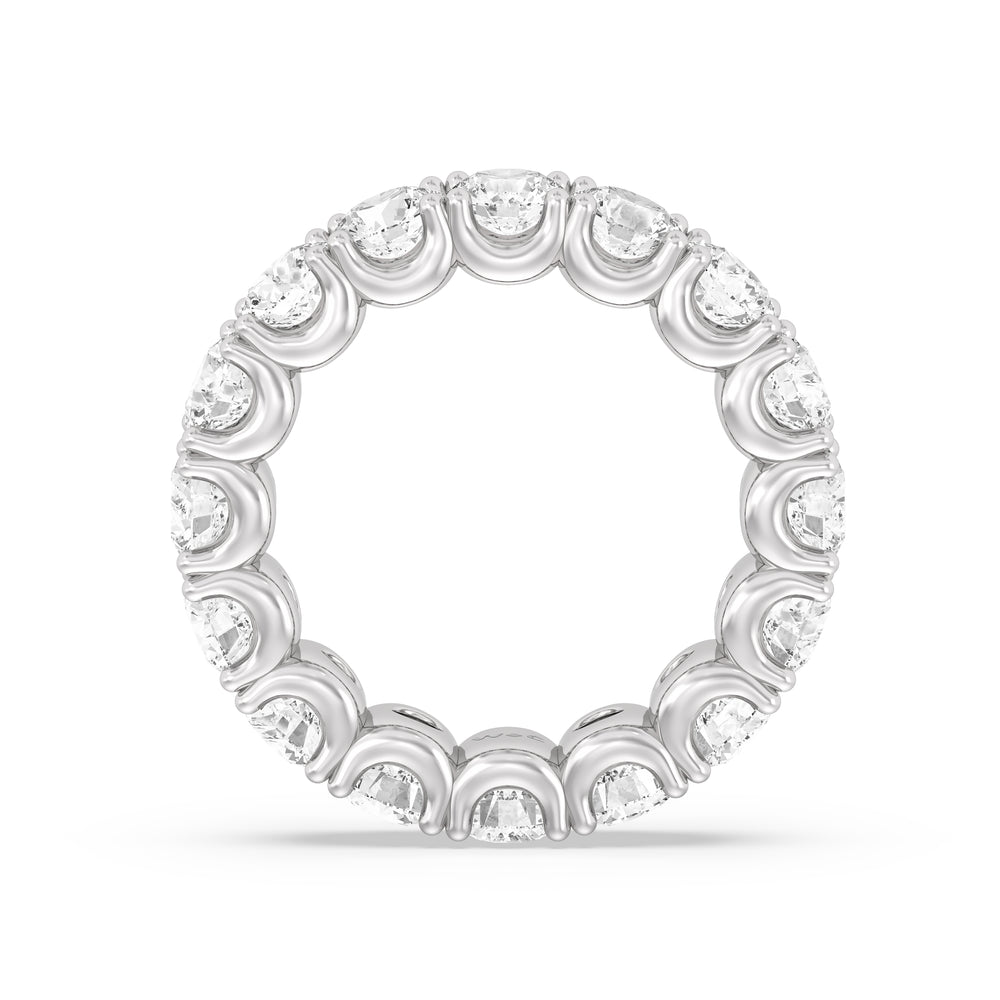Shared Prong Wave Lab Diamond Eternity Ring (F/G SI+) with Platinum / Natural / 5 1/4 Cut Diamond in 14KT Platinum / Natural / 5 1/4 view 2
