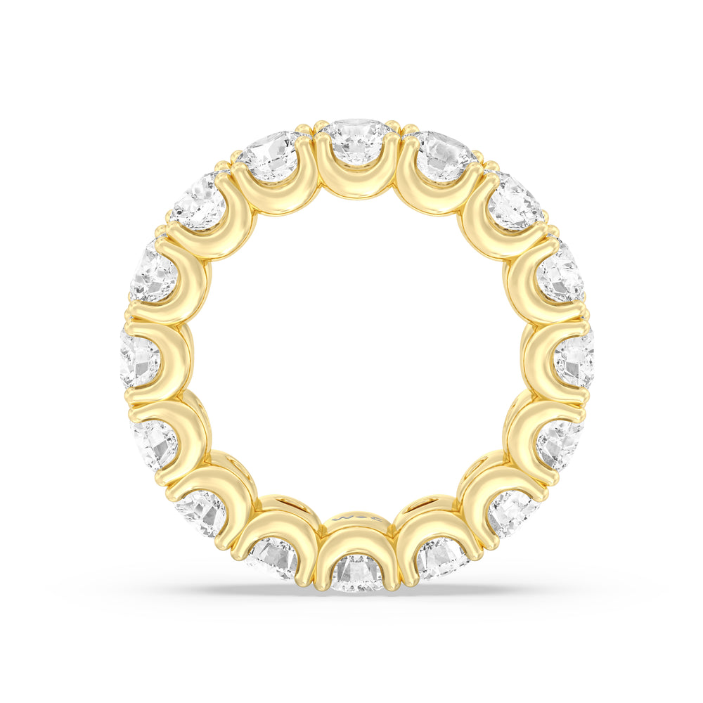 Shared Prong Wave Lab Diamond Eternity Ring (F/G SI+) with 18KT Yellow Gold / Natural / 5 1/4 Cut Diamond in 14KT Yellow Gold / Natural / 5 1/4 view 3
