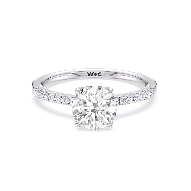 Arc Hidden Halo Lab Grown Diamond Engagement Ring