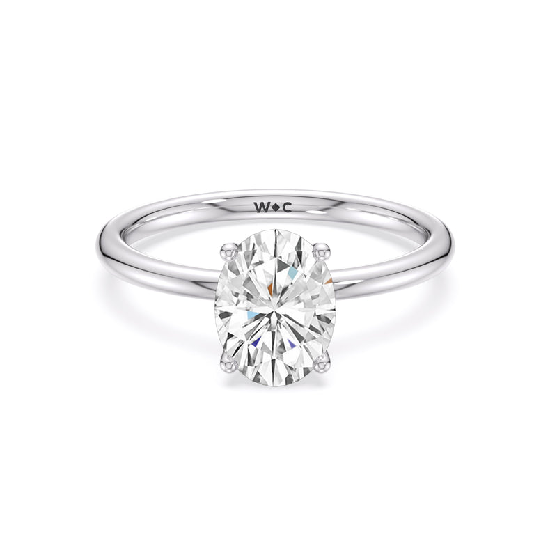 Classic Four Prong Petite Comfort Fit Solitaire Engagement Ring