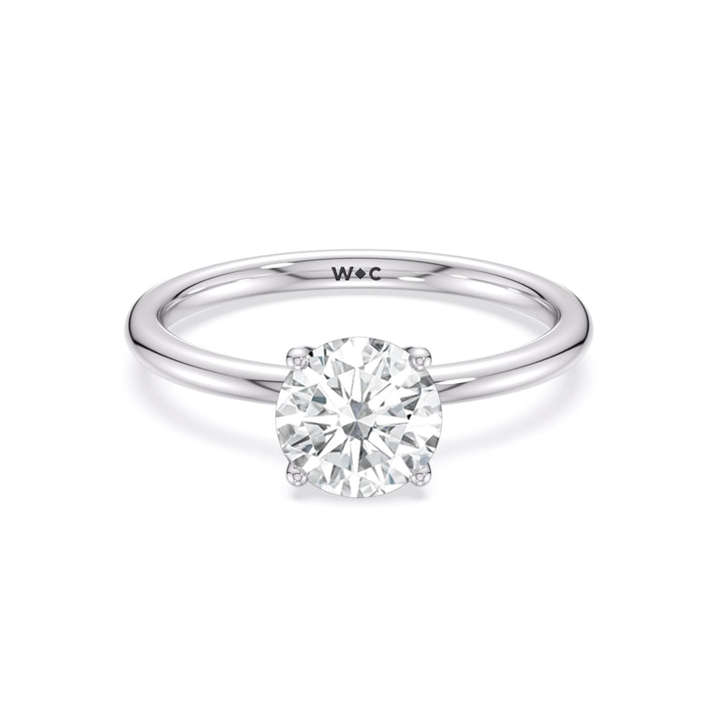 Classic Four Prong Petite Comfort Fit Solitaire Engagement Ring