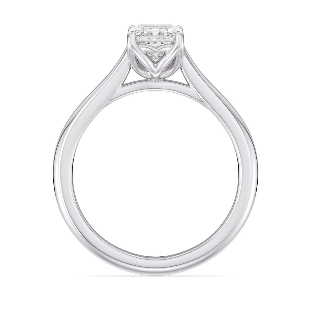 Radiant Cut Tulip Basket Cathedral Classic Solitaire Engagement Ring (E+ VVS+) with Lab Grown Diamond in 14KT Platinum view 2
