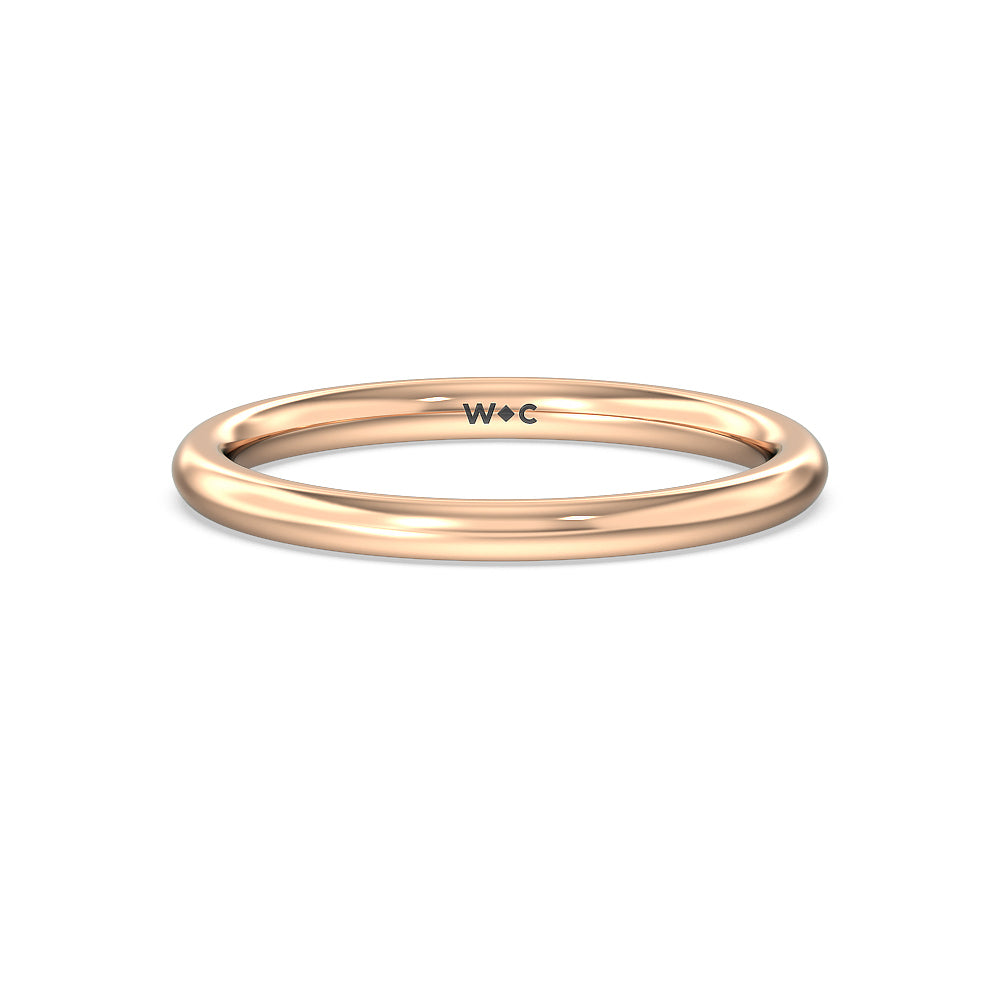 Tulip Basket Cathedral Classic Solitaire Wedding Band with 18KT Rose Gold Cut Diamond in 14KT Rose Gold view 1
