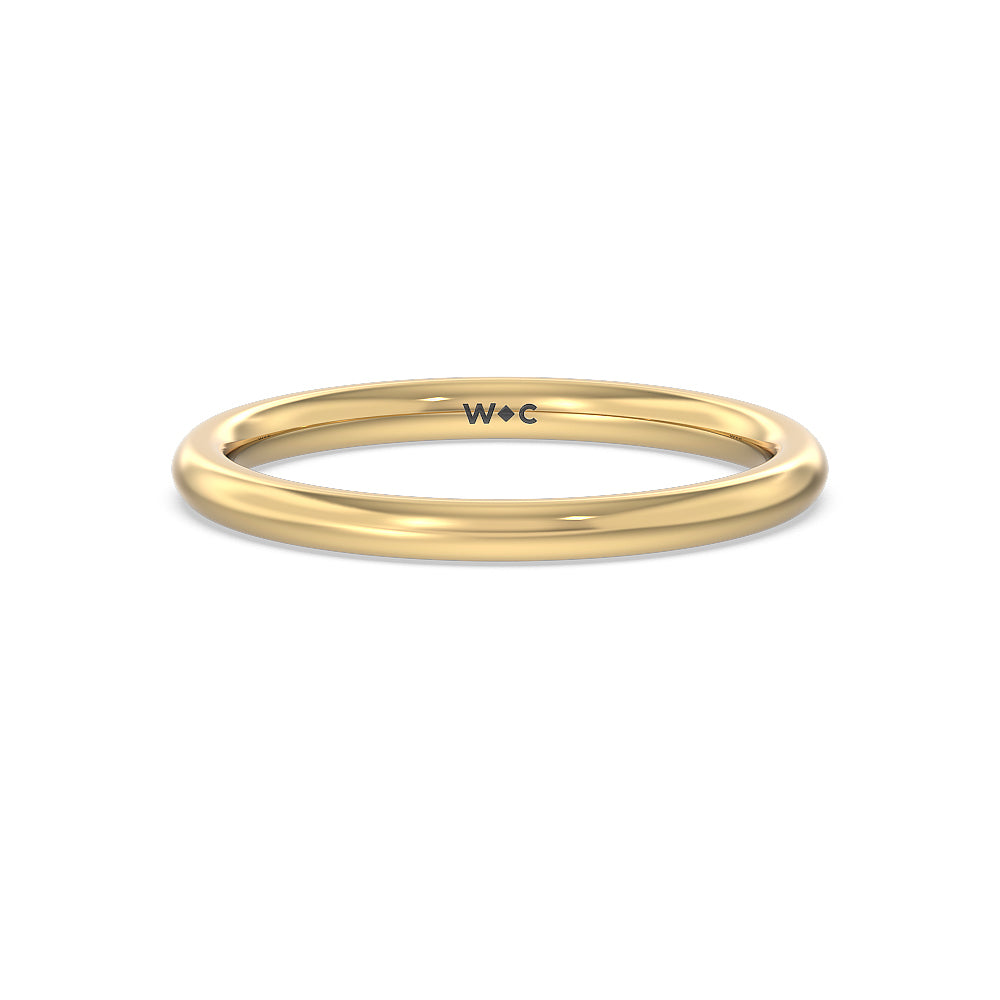Tulip Basket Cathedral Classic Solitaire Wedding Band with 18KT Yellow Gold Cut Diamond in 14KT Yellow Gold view 1

