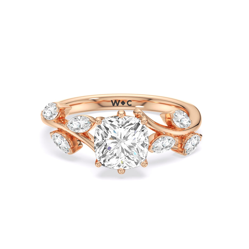 Slender Vine Six Prong Lab Grown Diamond Engagement Ring