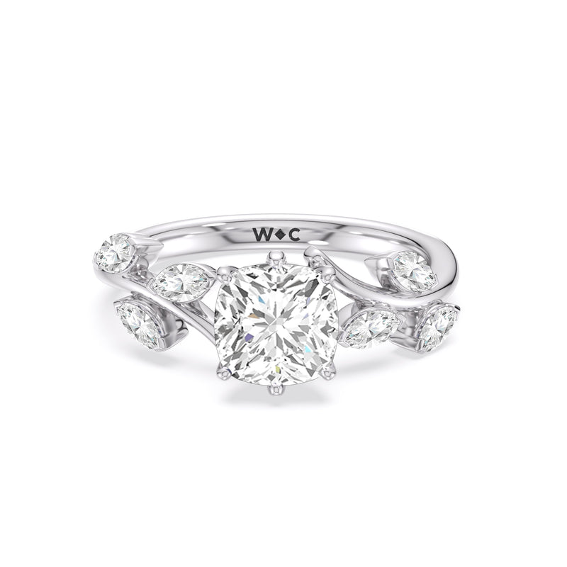 Slender Vine Six Prong Lab Grown Diamond Engagement Ring