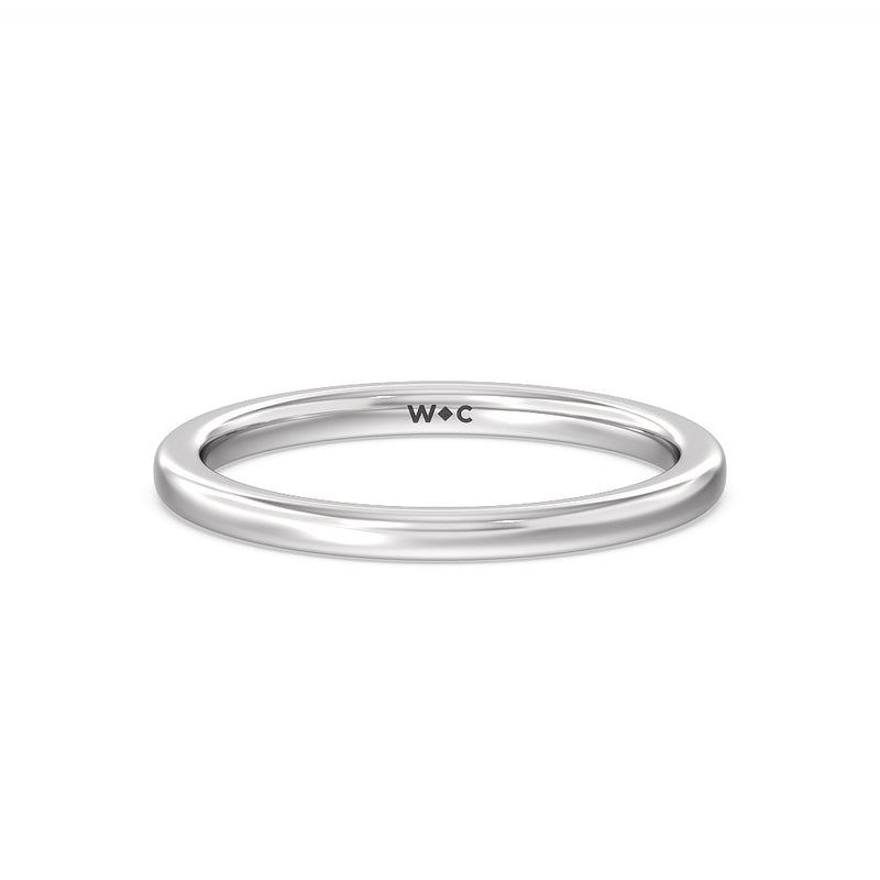 Seamless Diamond Shank Halo Solitaire Wedding Band