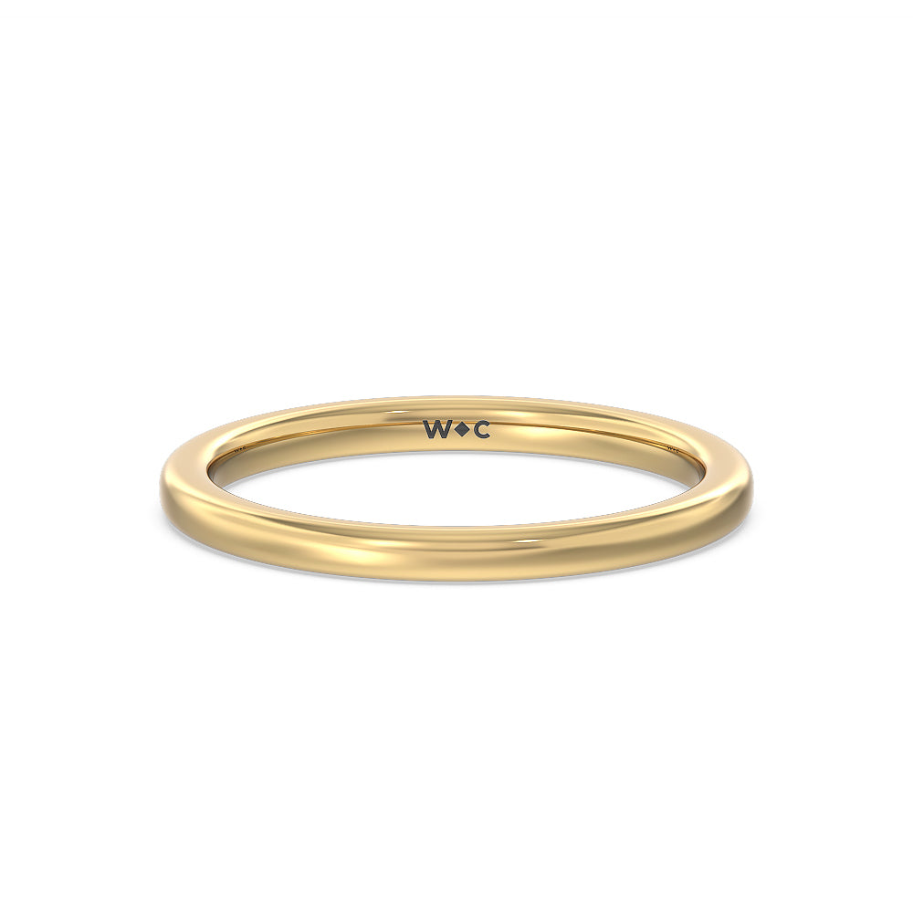 Seamless Diamond Shank Halo Solitaire Wedding Band with 18KT Yellow Gold Cut Diamond in 14KT Yellow Gold view 1

