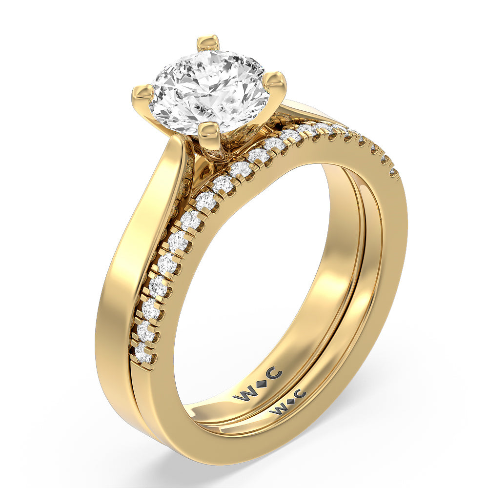 Oval Cut Maxi Sleek Cathedral Solitaire Engagement Ring with Lab Grown Diamond in 14KT Rose Gold view 5
