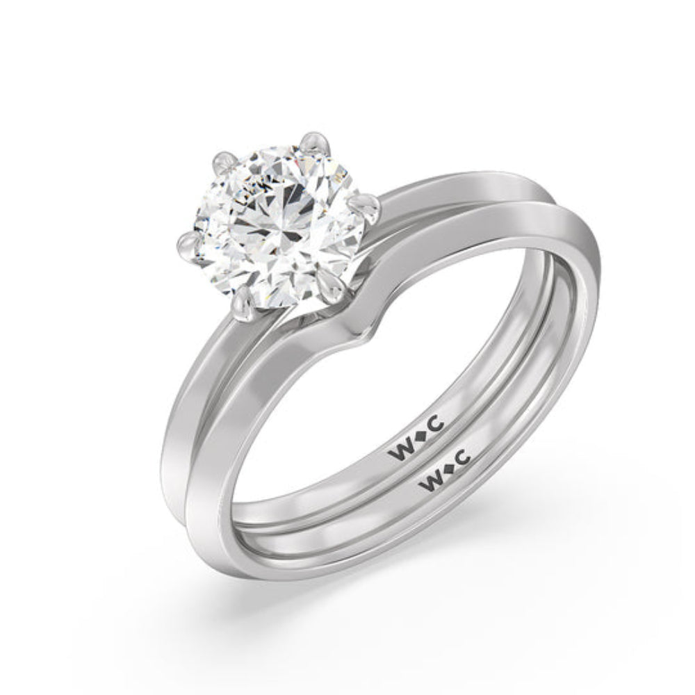 Six Prong Knife Edge Petite Engagement Ring with Oval Cut Diamond in 14KT Rose Gold view 5
