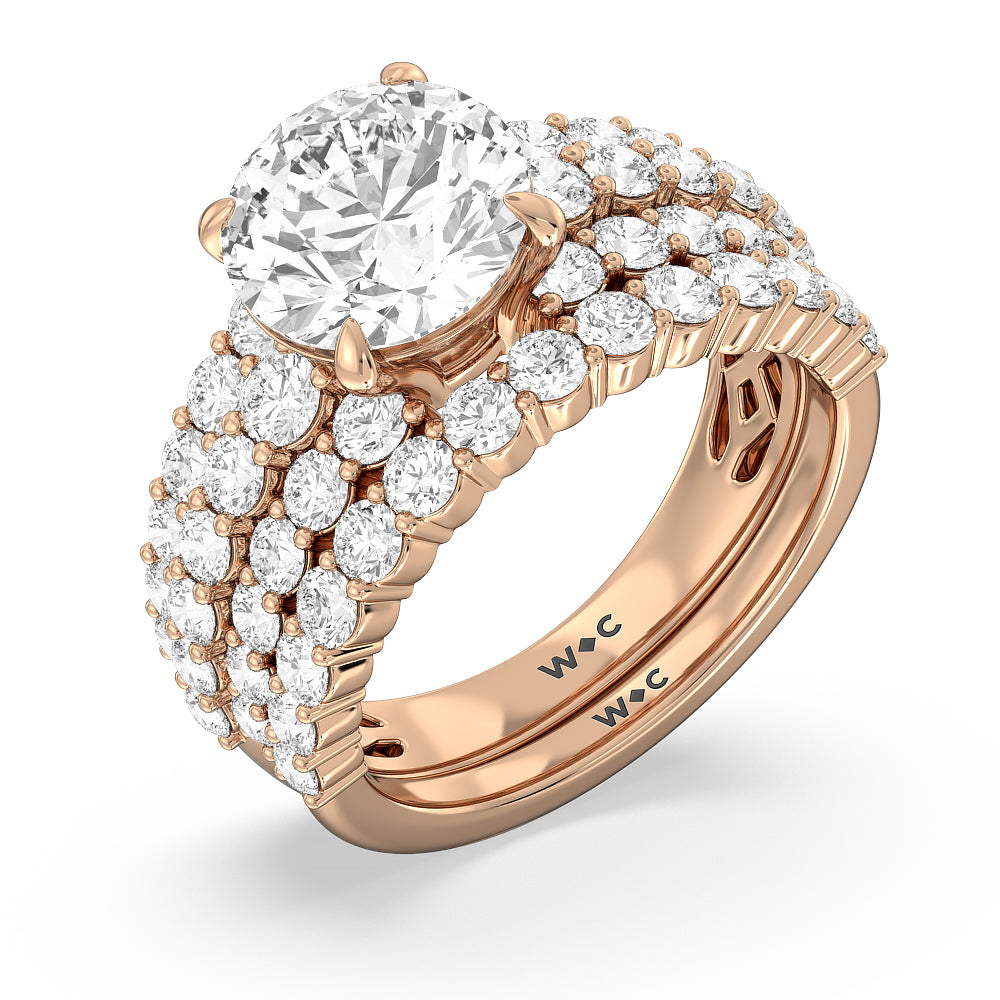 The Park Avenue Ring with Oval Cut Diamond in 14KT Rose Gold view 7
