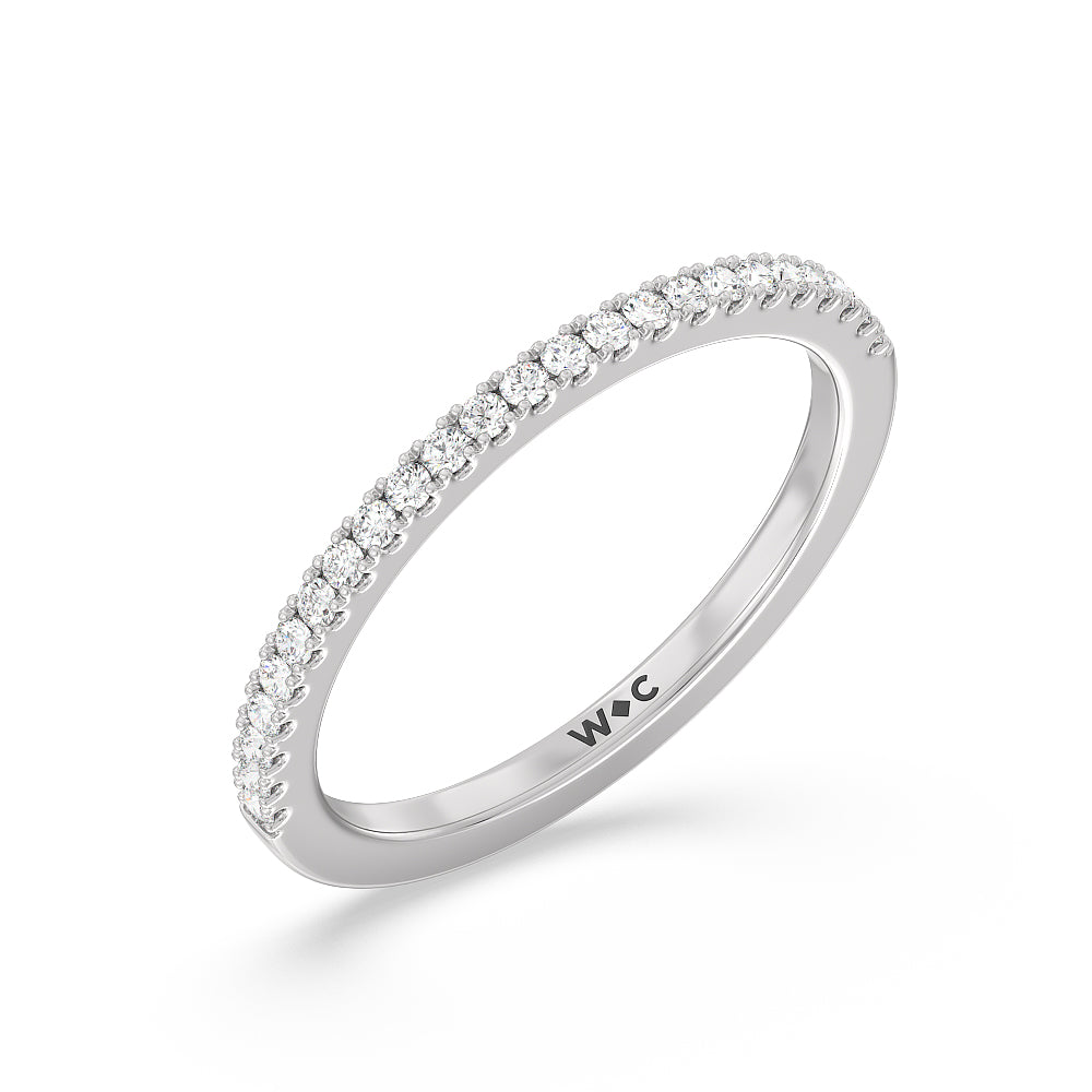 Emerald Side Stone Broad Band Hidden Halo Diamond Wedding Band with Platinum Cut Diamond in 14KT Platinum view 4
