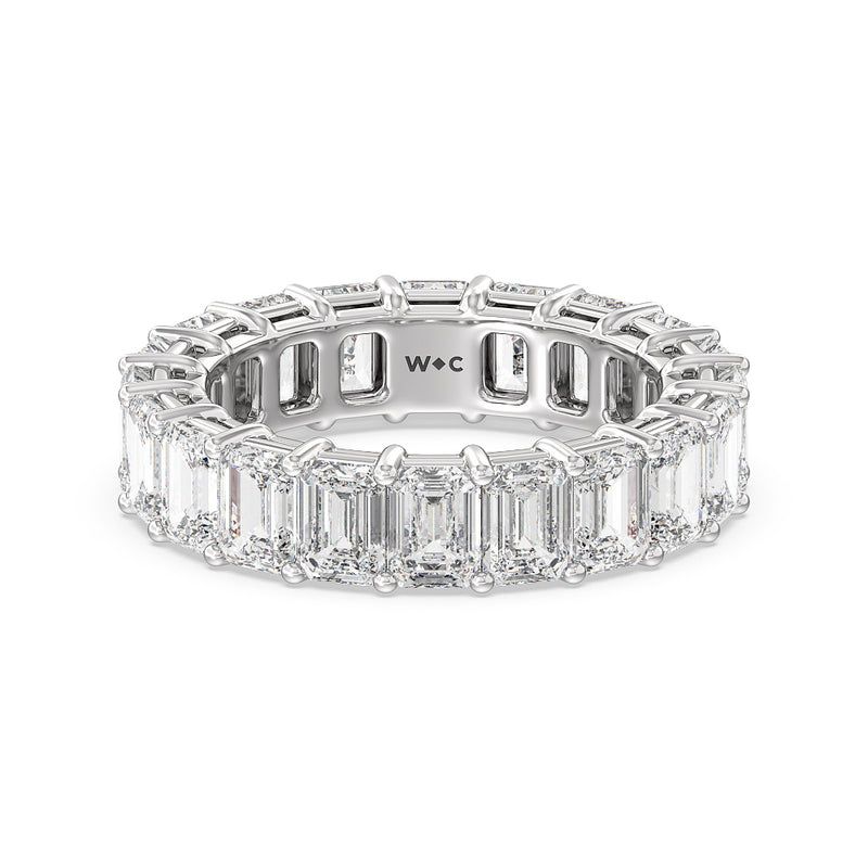 Emerald Cut Diamond Eternity Ring Size 5.75
