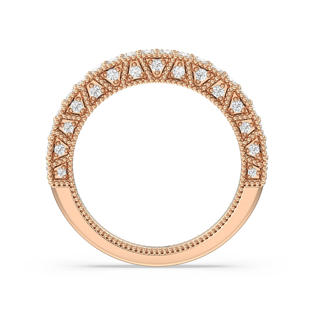 The Waldorf Band with 18KT Rose Gold Cut Diamond in 14KT Rose Gold view 2
