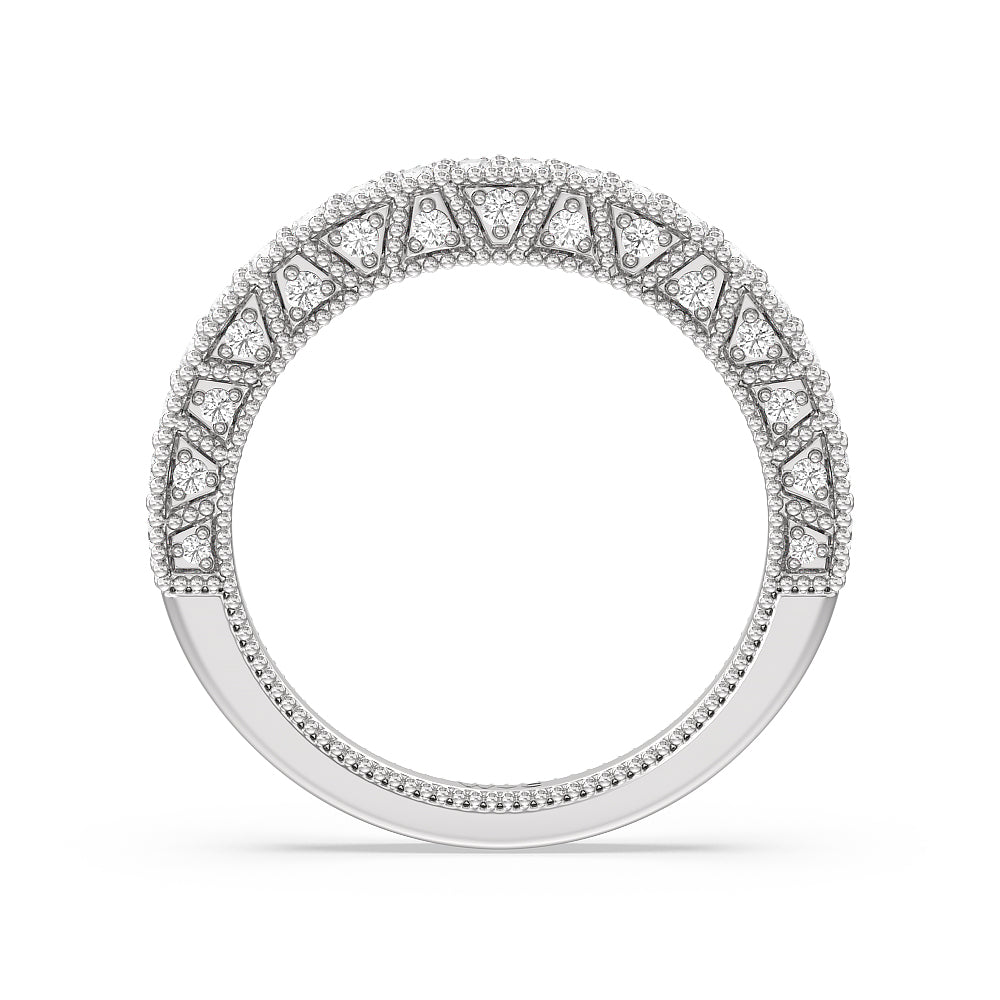 The Waldorf Band with Platinum Cut Diamond in 14KT Platinum view 2
