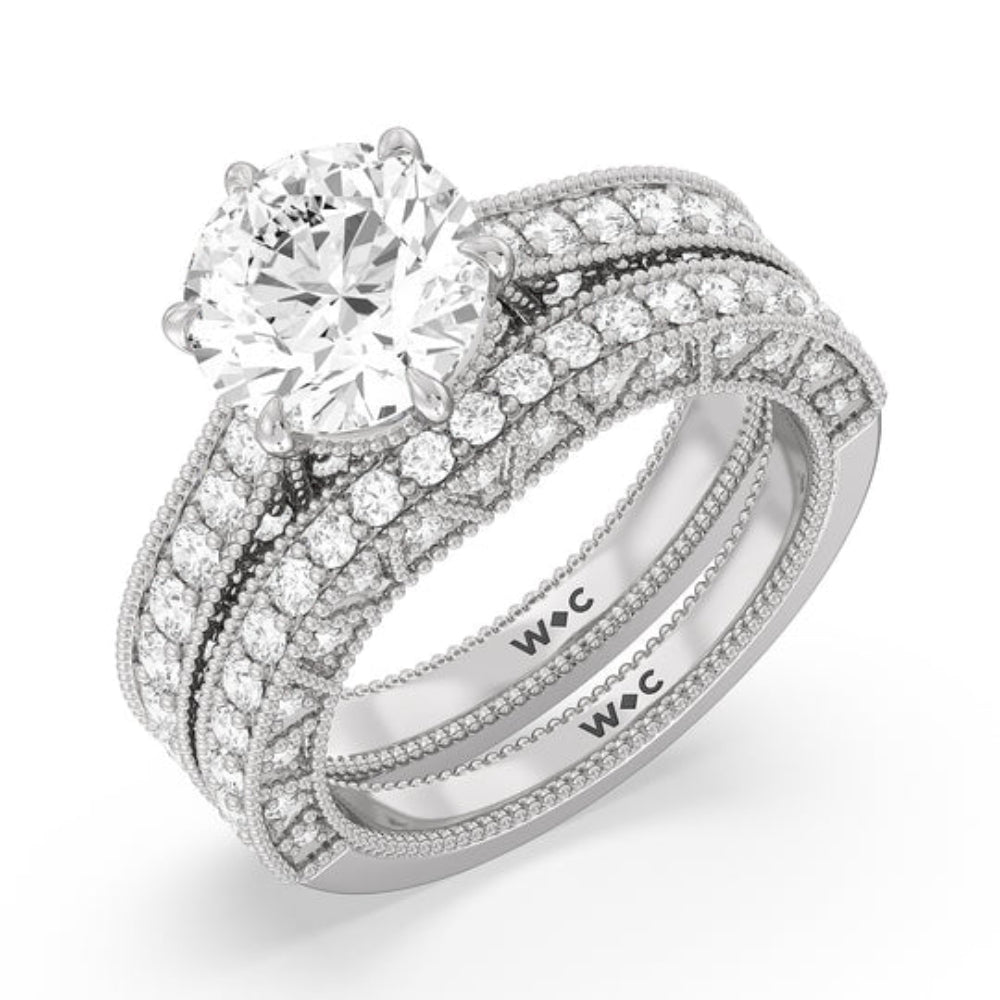 The Waldorf Ring with Oval Cut Diamond in 14KT Rose Gold view 4
