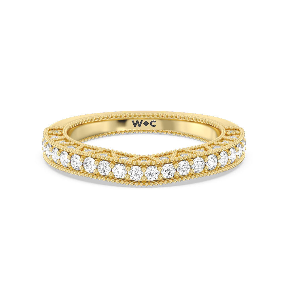 The Waldorf Band with 18KT Yellow Gold Cut Diamond in 14KT Yellow Gold view 1
