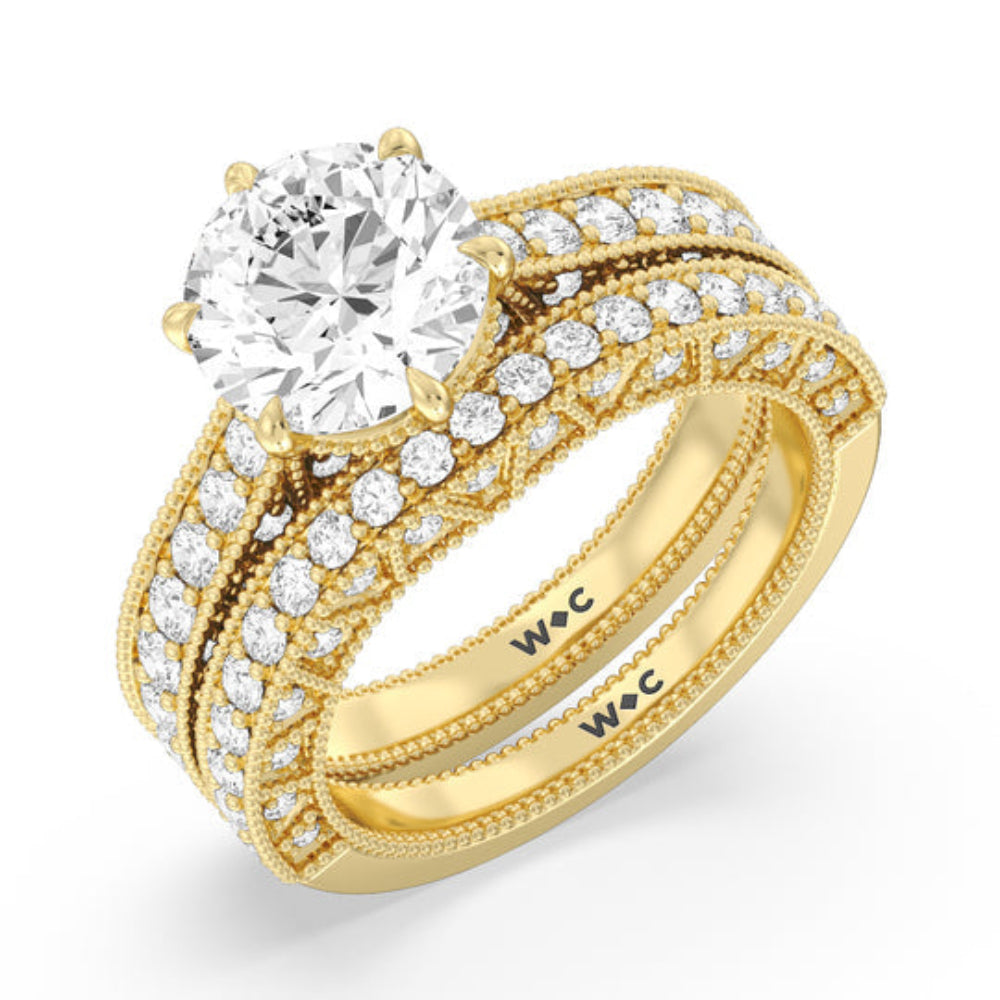 The Waldorf Ring with Oval Cut Diamond in 14KT Rose Gold view 5
