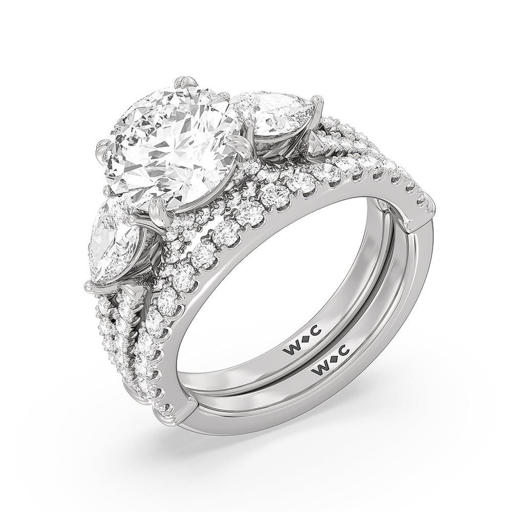 Oval Cut The MacDougal Ring with Lab Grown Diamond in 14KT White & Rose Gold view 4
