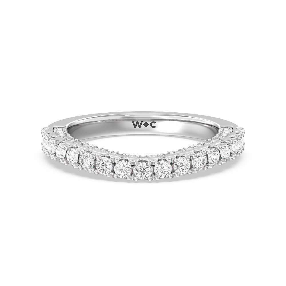 The Eldridge Band with Platinum Cut Diamond in 14KT Platinum view 1

