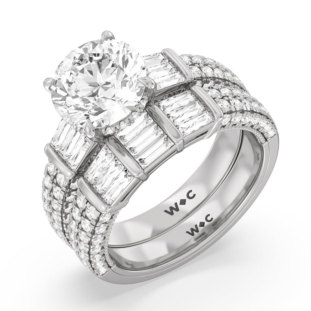 The Mulberry Ring with Oval Cut Diamond in 14KT White & Rose Gold view 5
