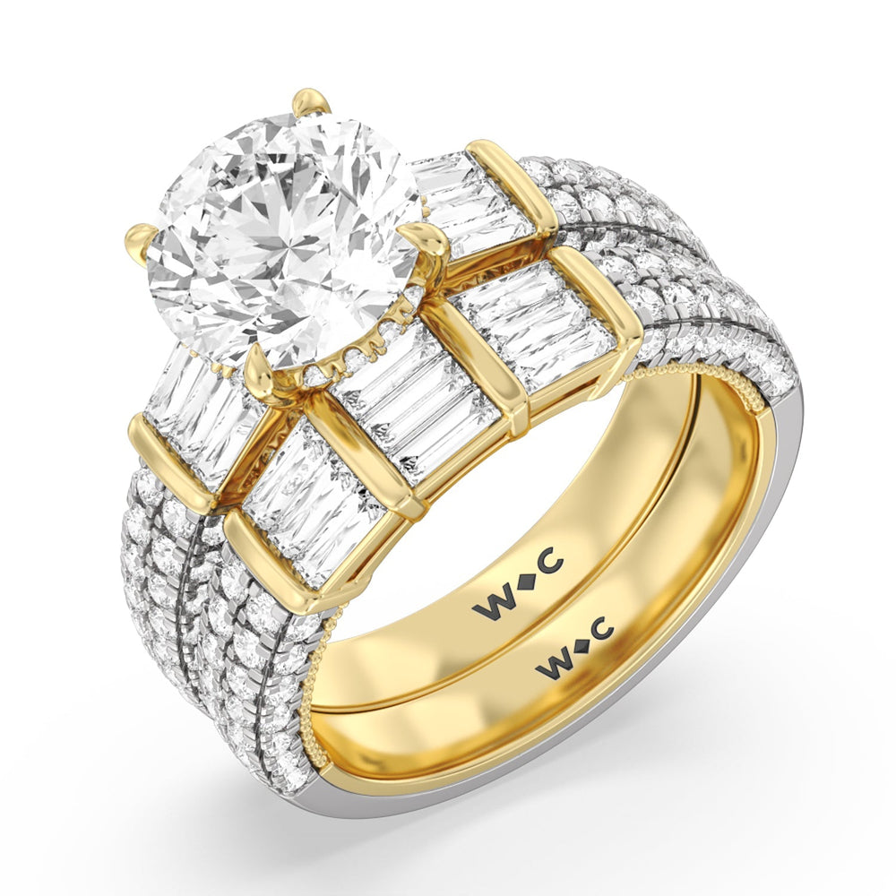 The Mulberry Ring with Oval Cut Diamond in 14KT White & Rose Gold view 6
