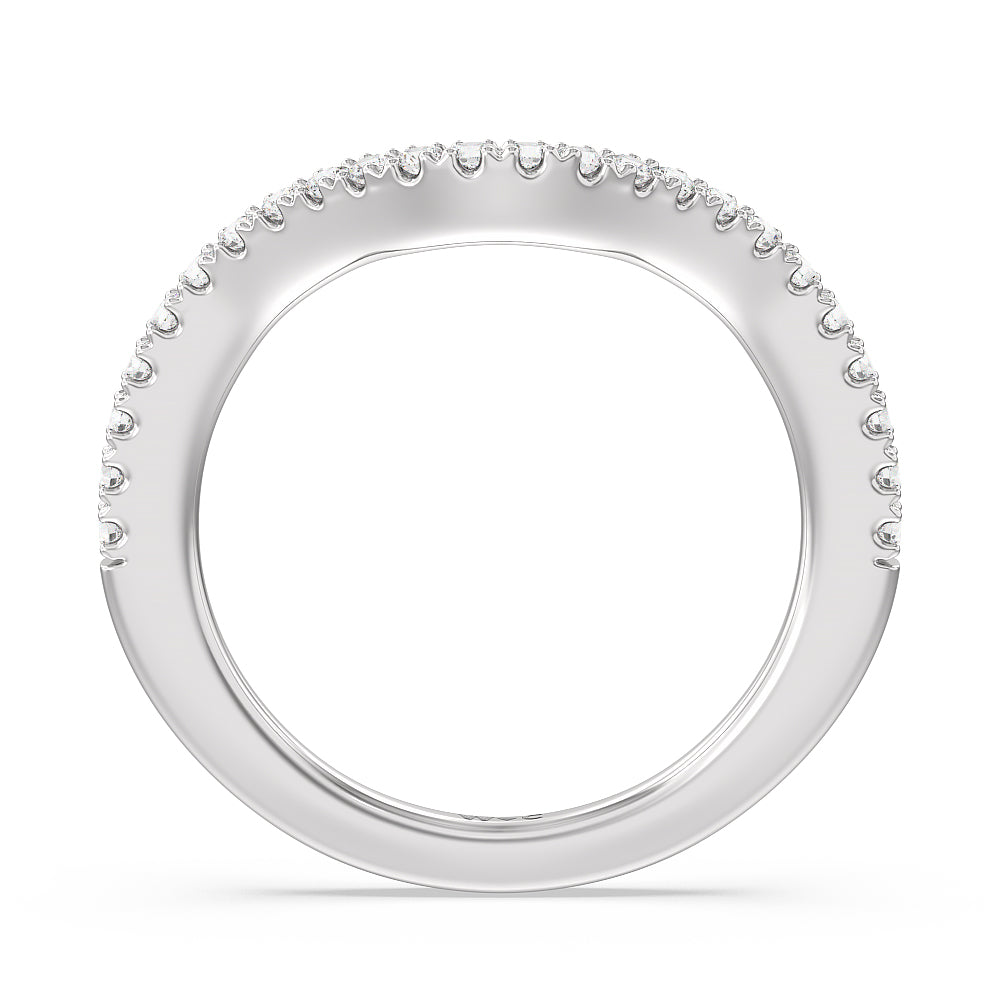 The Dakota Band with Platinum Cut Diamond in 14KT Platinum view 2
