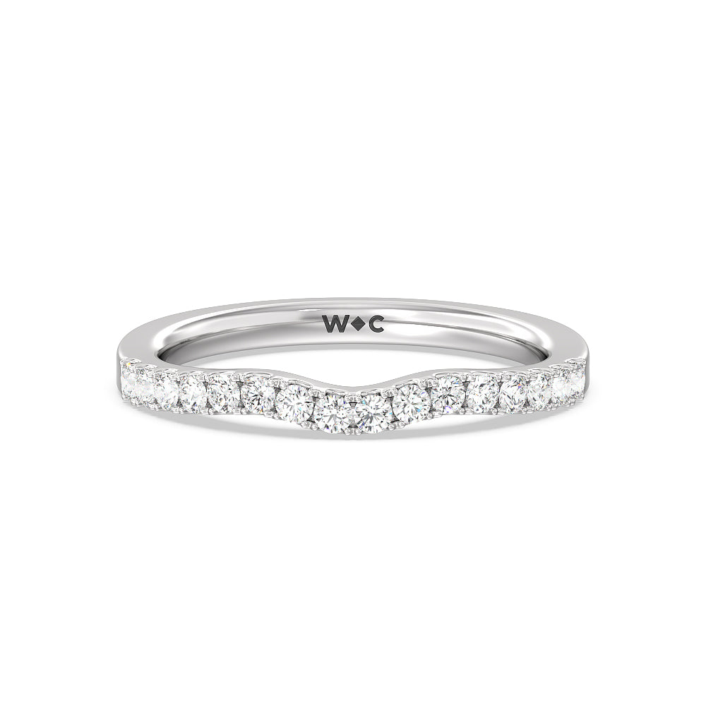 The Essex Band with Platinum Cut Diamond in 14KT Platinum view 1
