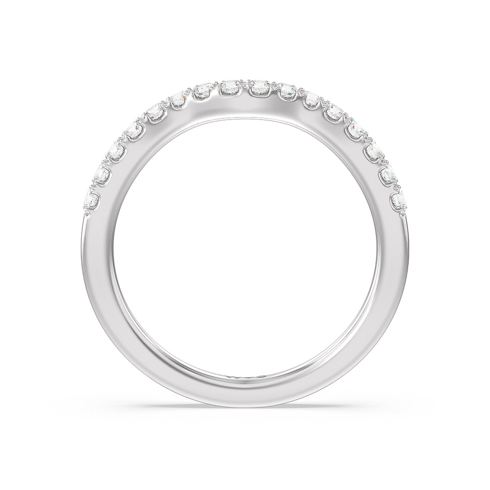 The Essex Band with Platinum Cut Diamond in 14KT Platinum view 2
