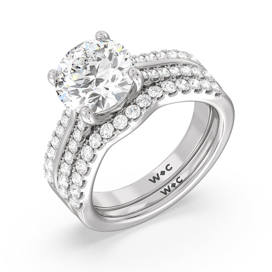 Round Cut The Essex Ring with Lab Grown Diamond in 14KT Platinum view 4
