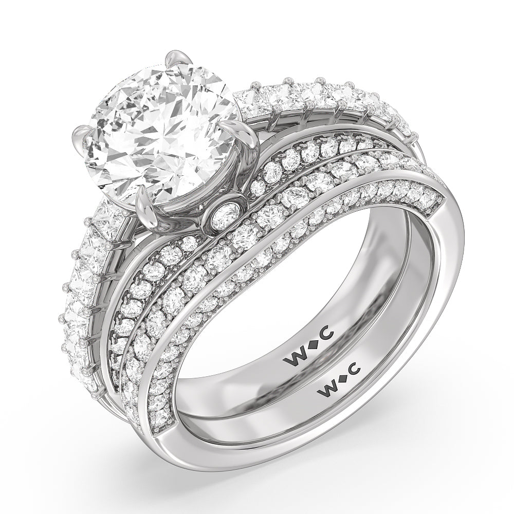 Oval Cut The Ludlow Ring with Lab Grown Diamond in 14KT White & Rose Gold view 4
