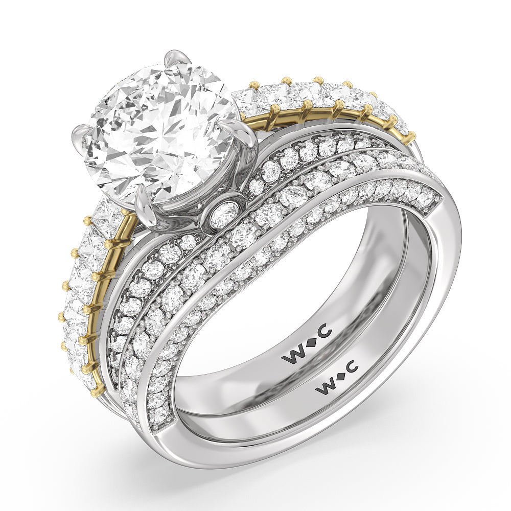 Oval Cut The Ludlow Ring with Lab Grown Diamond in 14KT White & Rose Gold view 5
