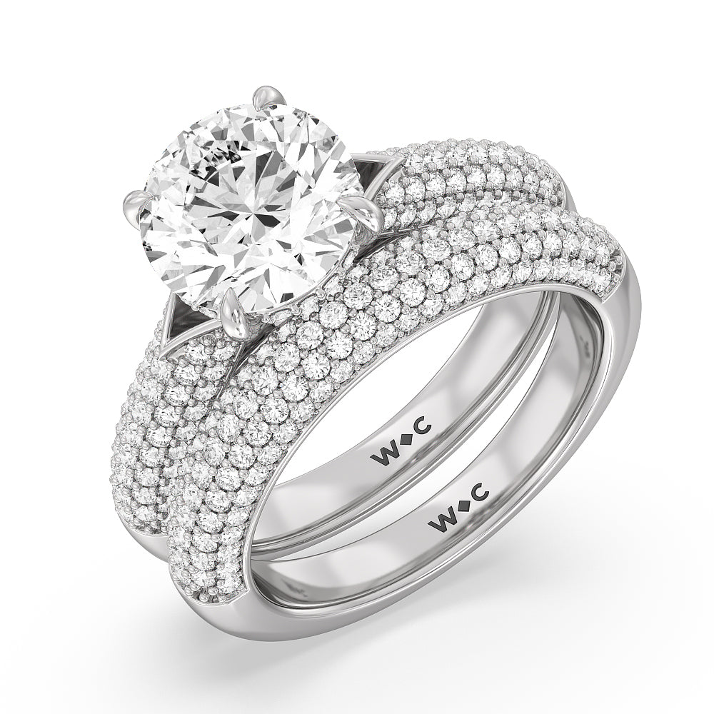 Oval Cut The Delancey Ring with Lab Grown Diamond in 14KT White & Rose Gold view 6
